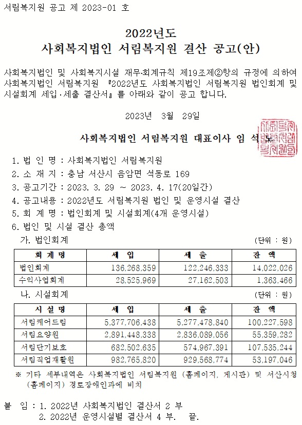 2022년도 사회복지법인 서림복지원 결산 공고(안)-118.jpg